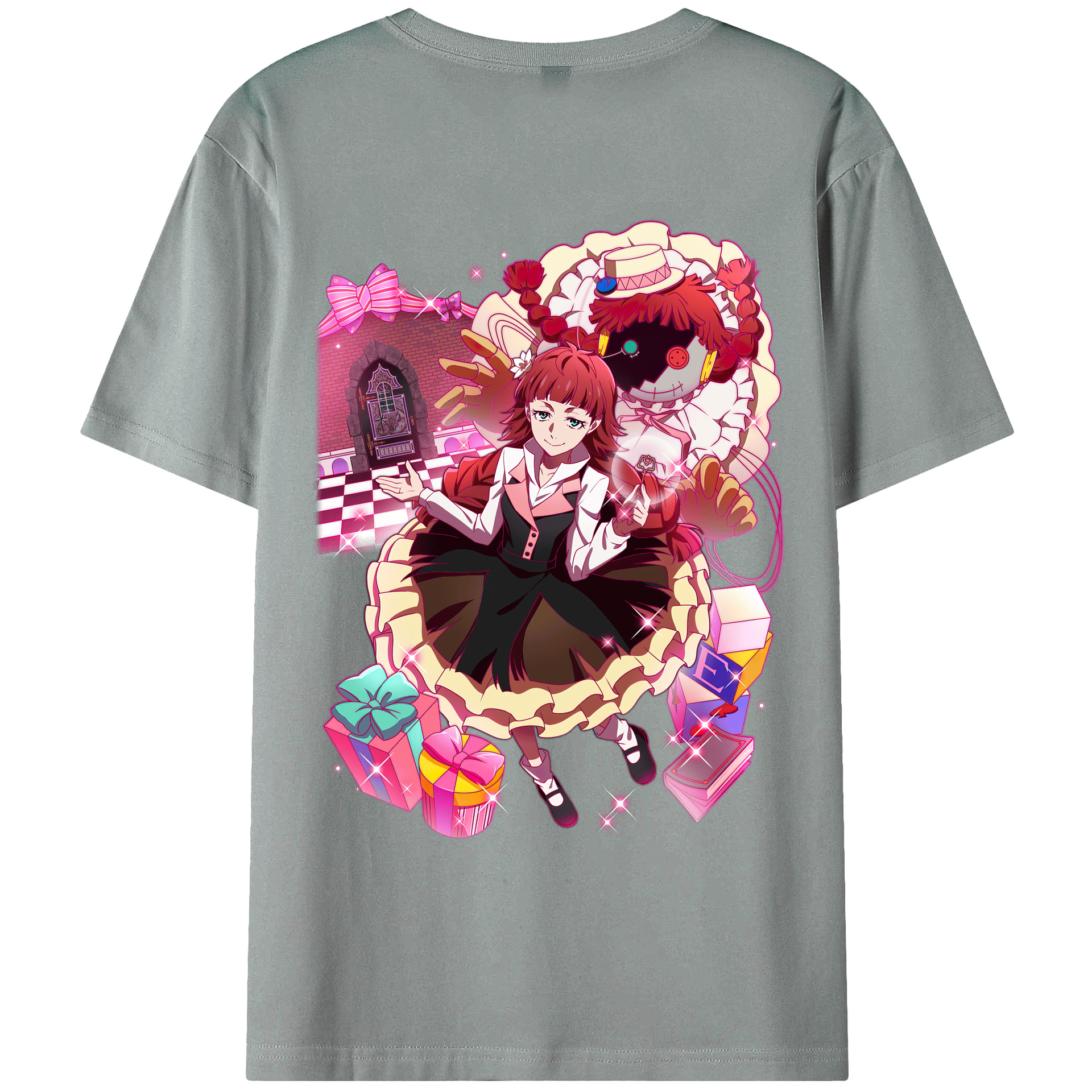 （画像用） 文豪ストレイドッグス Bungo Stray Dogs 綿100％ メンズ半袖Tシャツ（バックプリント） 通気性